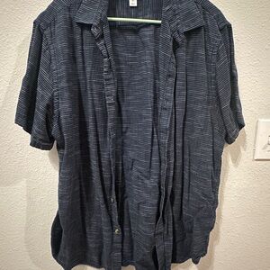 Old Navy Men's Navy Striped Casual Shirt